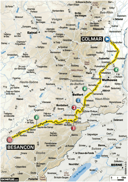 Tour 09 Stage 14 Map.