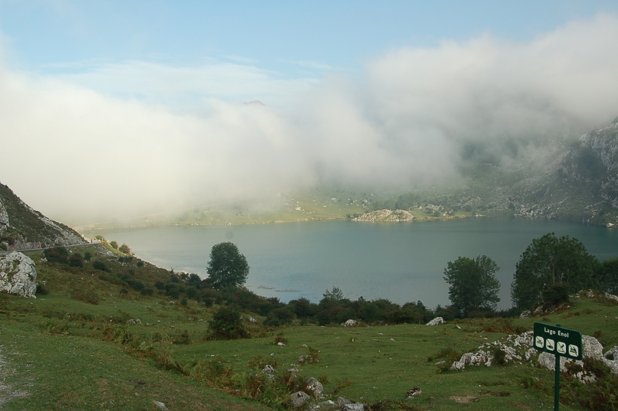 Lagos de Covadonga is at cloud level.